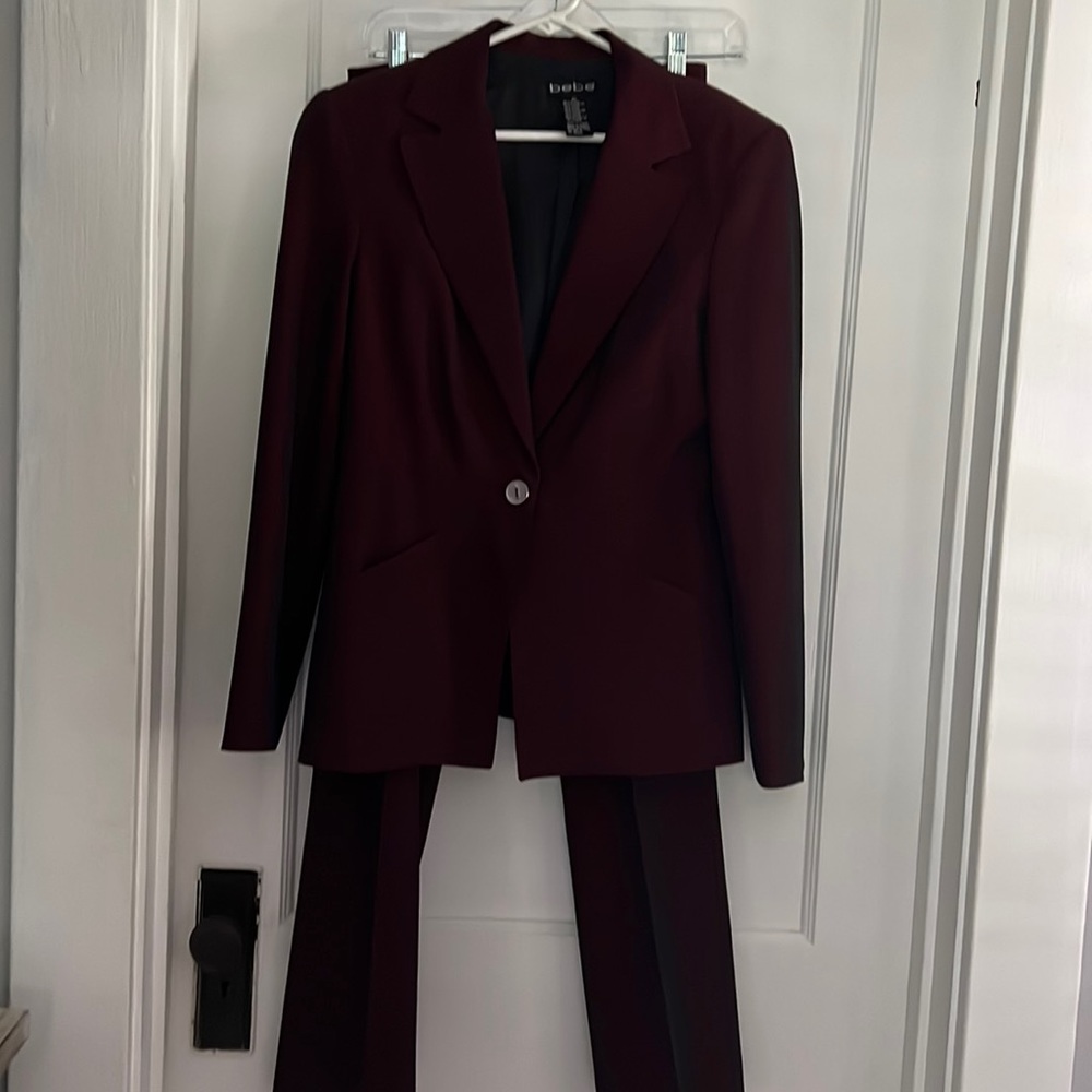 Two piece suit from BEBE size 10 for the jacket size 6 for the pants